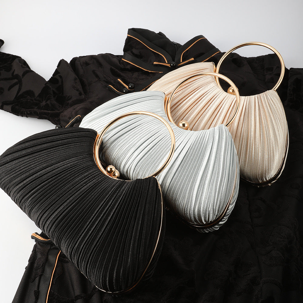 Women's & Men's Pleated Dinner Dress Clutch Retro National Evening Bags