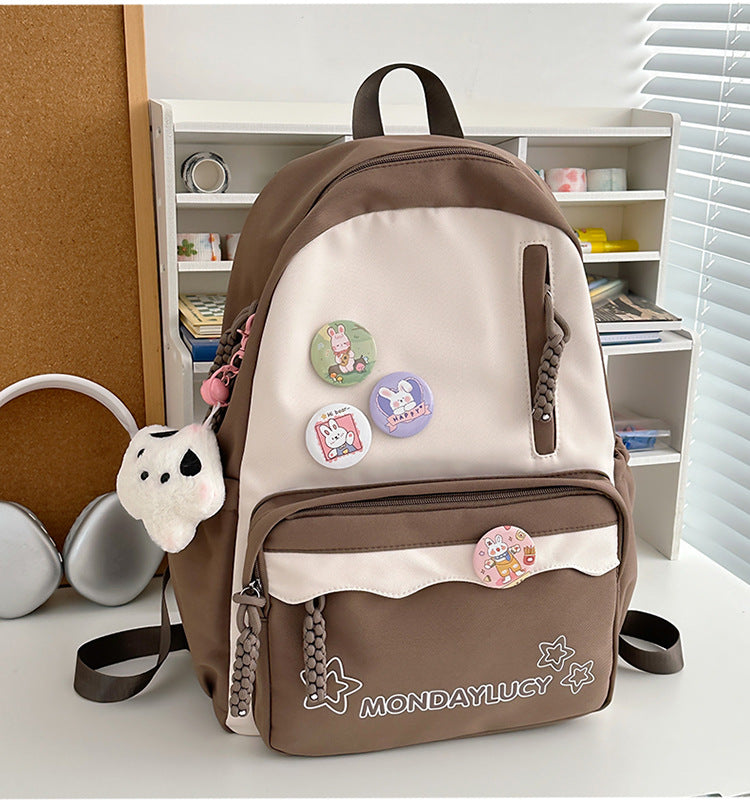 Style Simple Contrast Color Primary Secondary Backpacks
