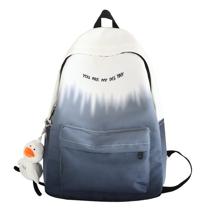 Korean Style Gradient Primary Female College Backpacks