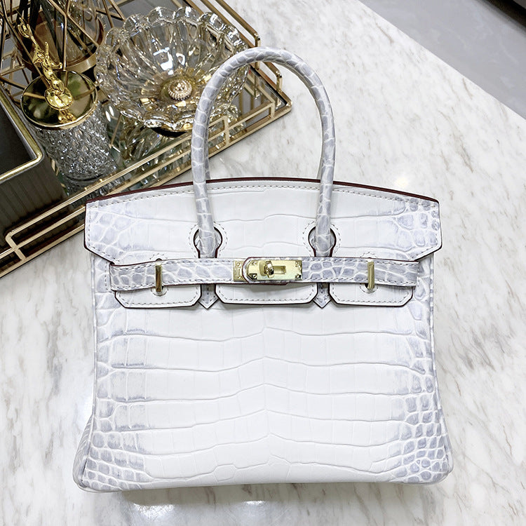 Pattern Genuine Leather Large Capacity Female Handbags