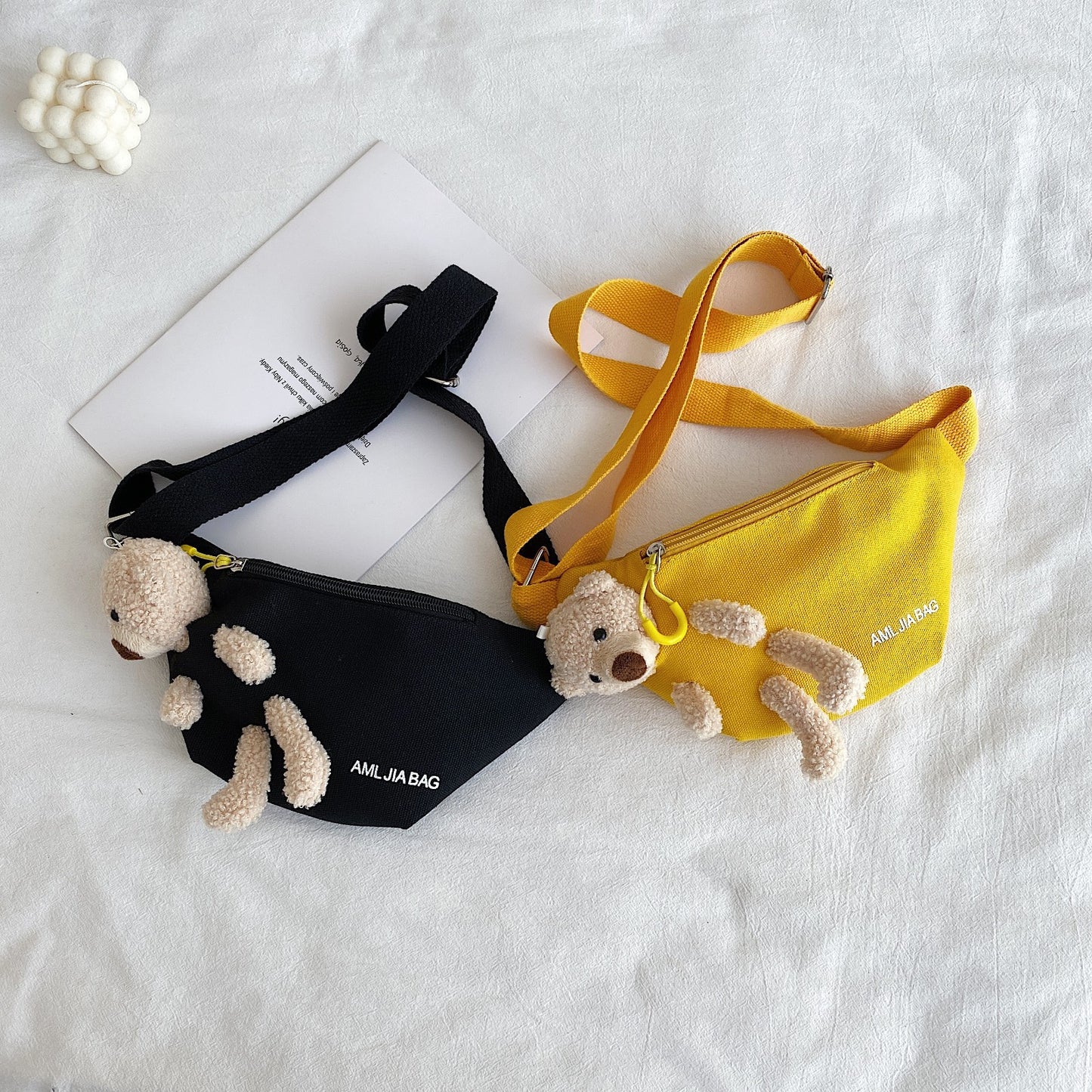 Women's Summer Bear Canvas Cartoon Cute Shoulder Bags