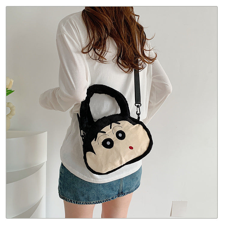 Crayon Rabbit Plush Cute Left Guard Door Pig Crossbody Bags