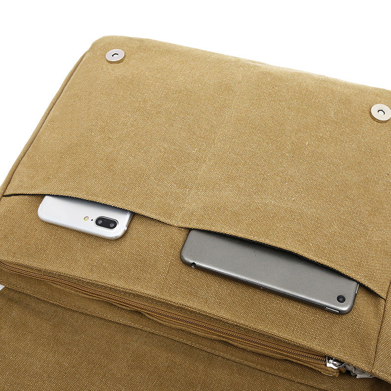 Men's Retro British Simple Canvas For Bags