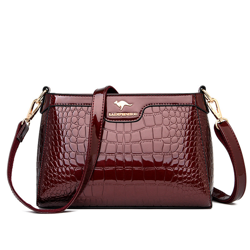 Women's Classy Patent Leather Lady Mom Shoulder Bags