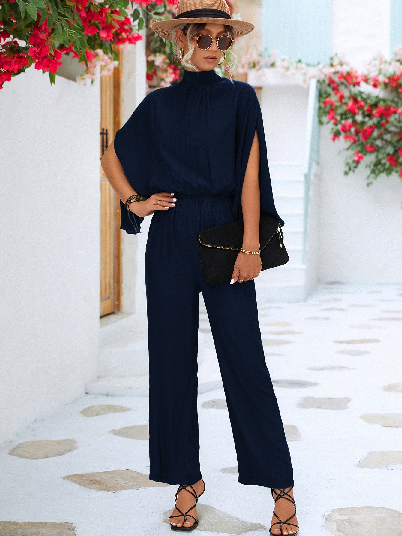 Graceful Classy Popular Women's Stand Collar Women's Jumpsuit/clothing