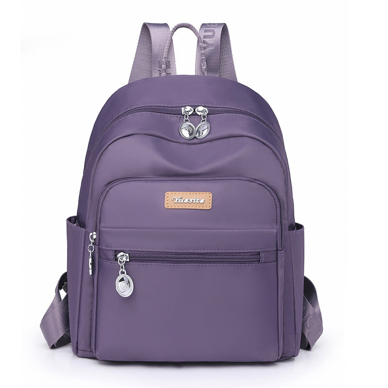 Women's College Class Mom Simple Solid Color Backpacks