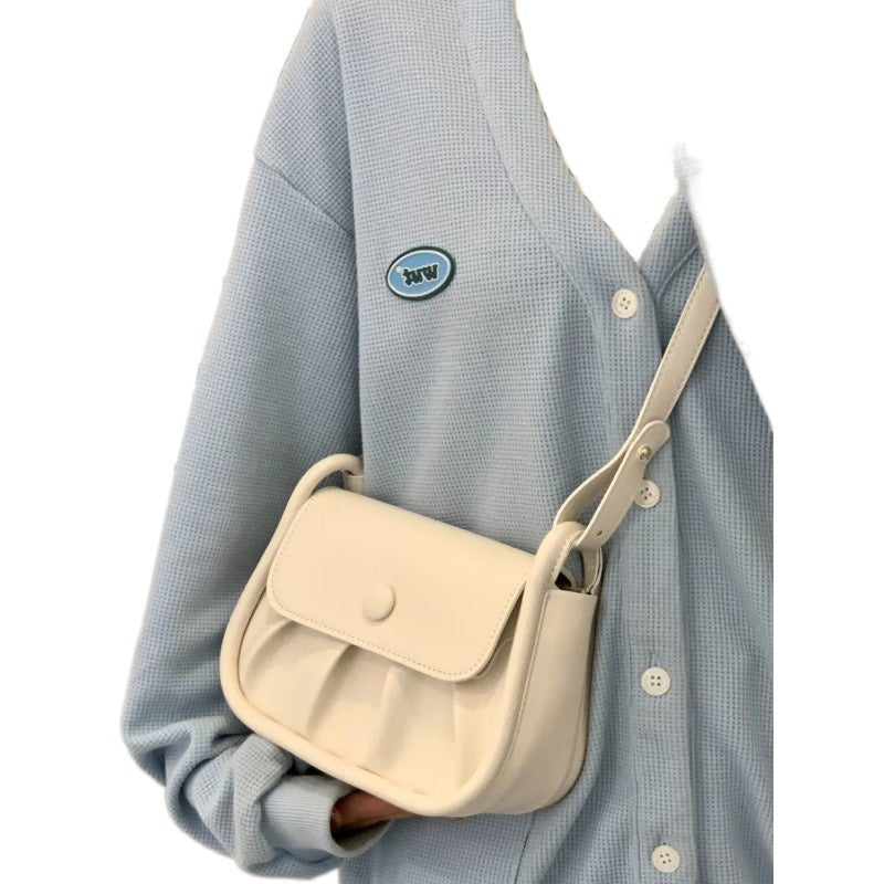 Women's Fashionable Design Textured Pleated Underarm Backpacks