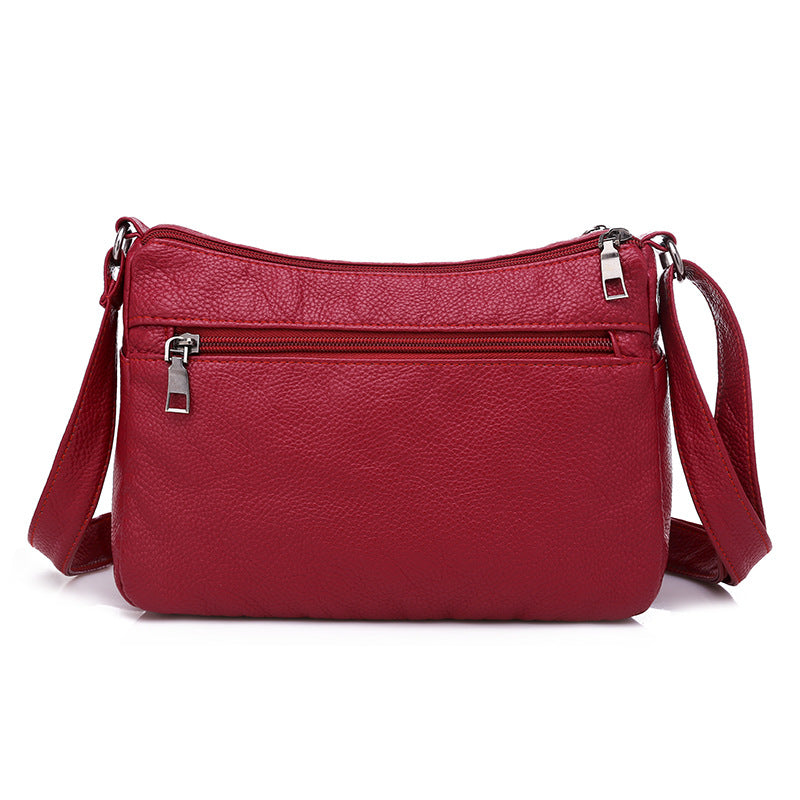 Women's Large Capacity Soft Leather Mother Crossbody Bags