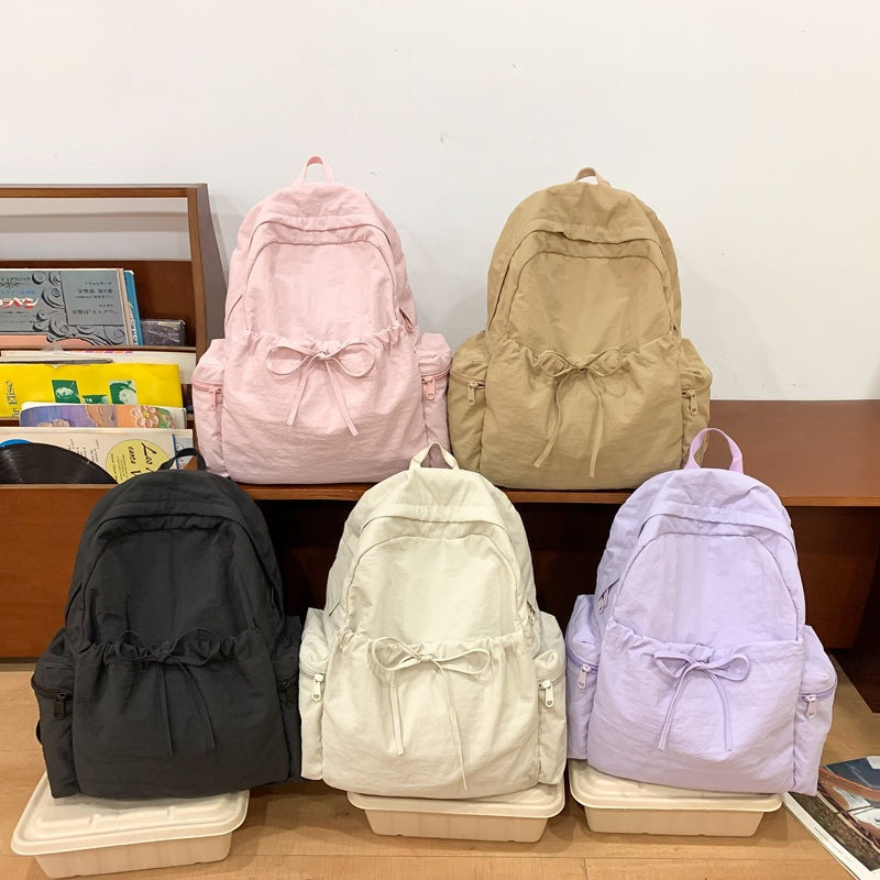 Women's Junior's Summer Fresh College Style Solid Backpacks