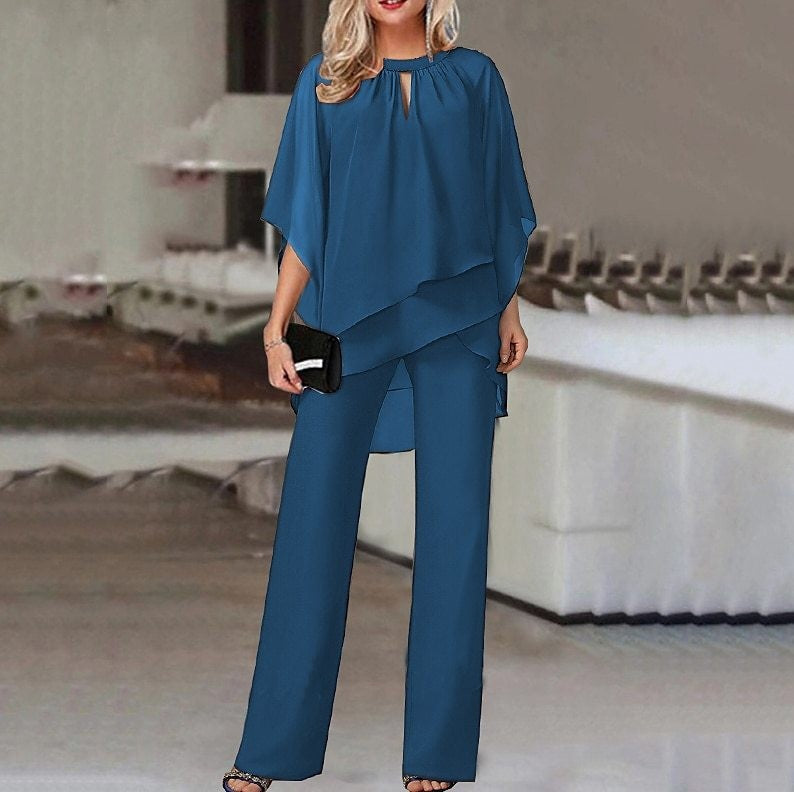 Beautiful Women's Solid Color Loose Irregular Fashion Casual Suit