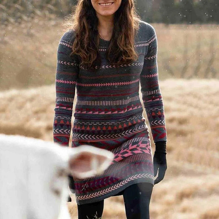 Women's Iceland Retro Jacquard Woolen Fashion Long Skirts