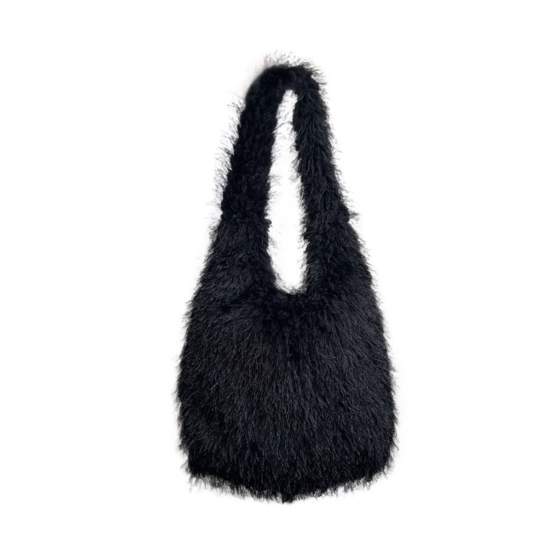 Large Capacity Cotton Candy Macaron Color Shoulder Bags