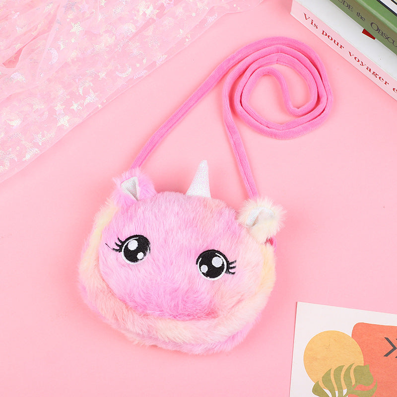 Cute Wild Cartoon Plush Female Change Crossbody Bags