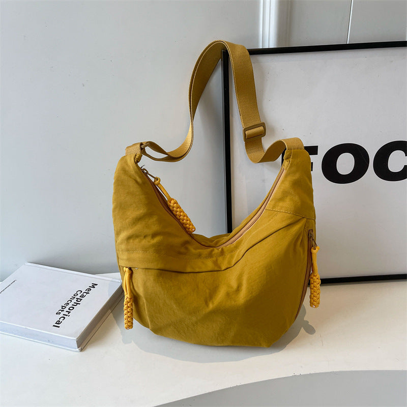 Women's Spring Nylon Pleated Dumpling Lightweight With The Crossbody Bags