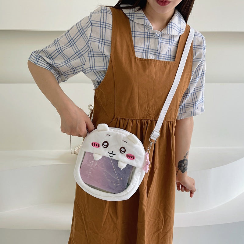 Cute Little Eight Doll Cartoon Embroidered Shoulder Bags