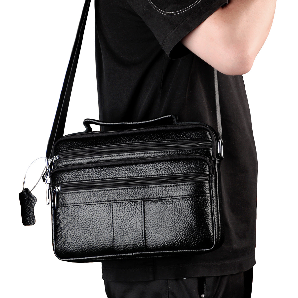 Women's & Men's & First Layer Cowhide Multifunction Money Men's Chest Bags