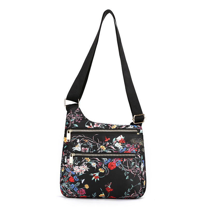 Women's Capacity Multilayer One Nylon Cloth Simple Crossbody Bags