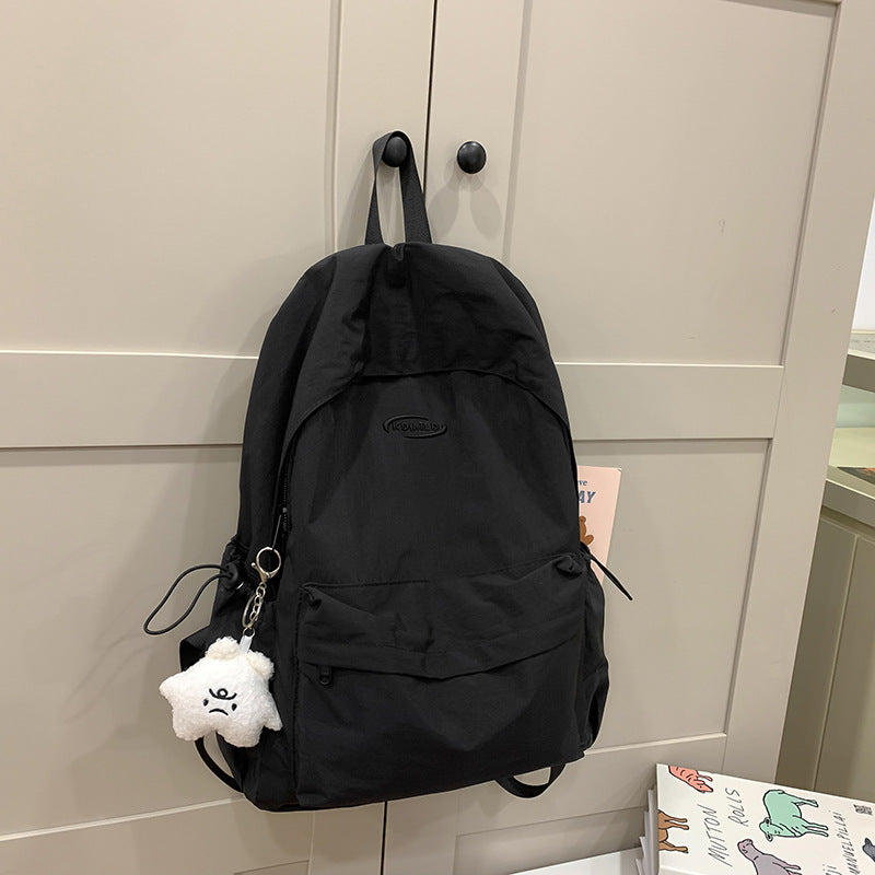 Simple Solid Color For College Female Backpacks