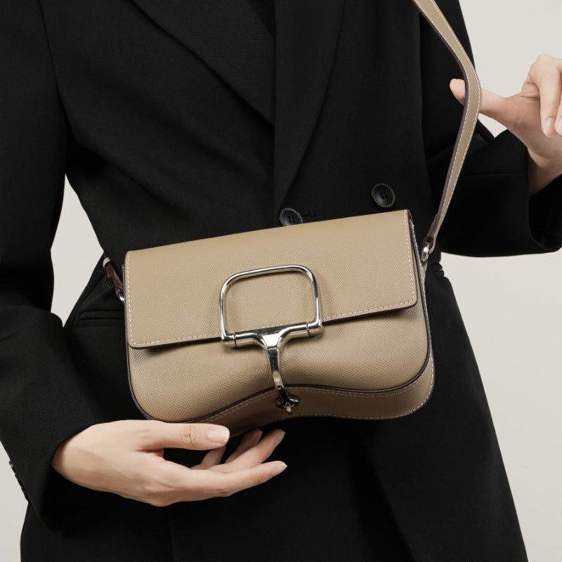 Leather Palm Print Cushion High Sense Crossbody Bags