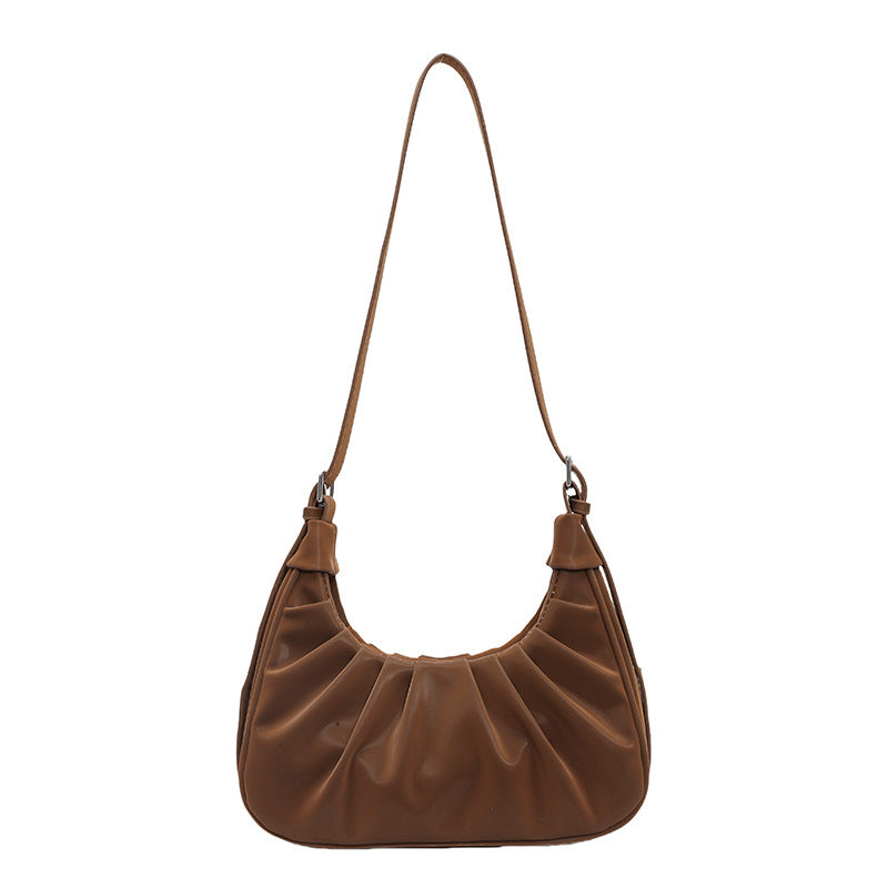Women's Korean Style Niche Cloud Autumn Pleated Versatile Shoulder Bags