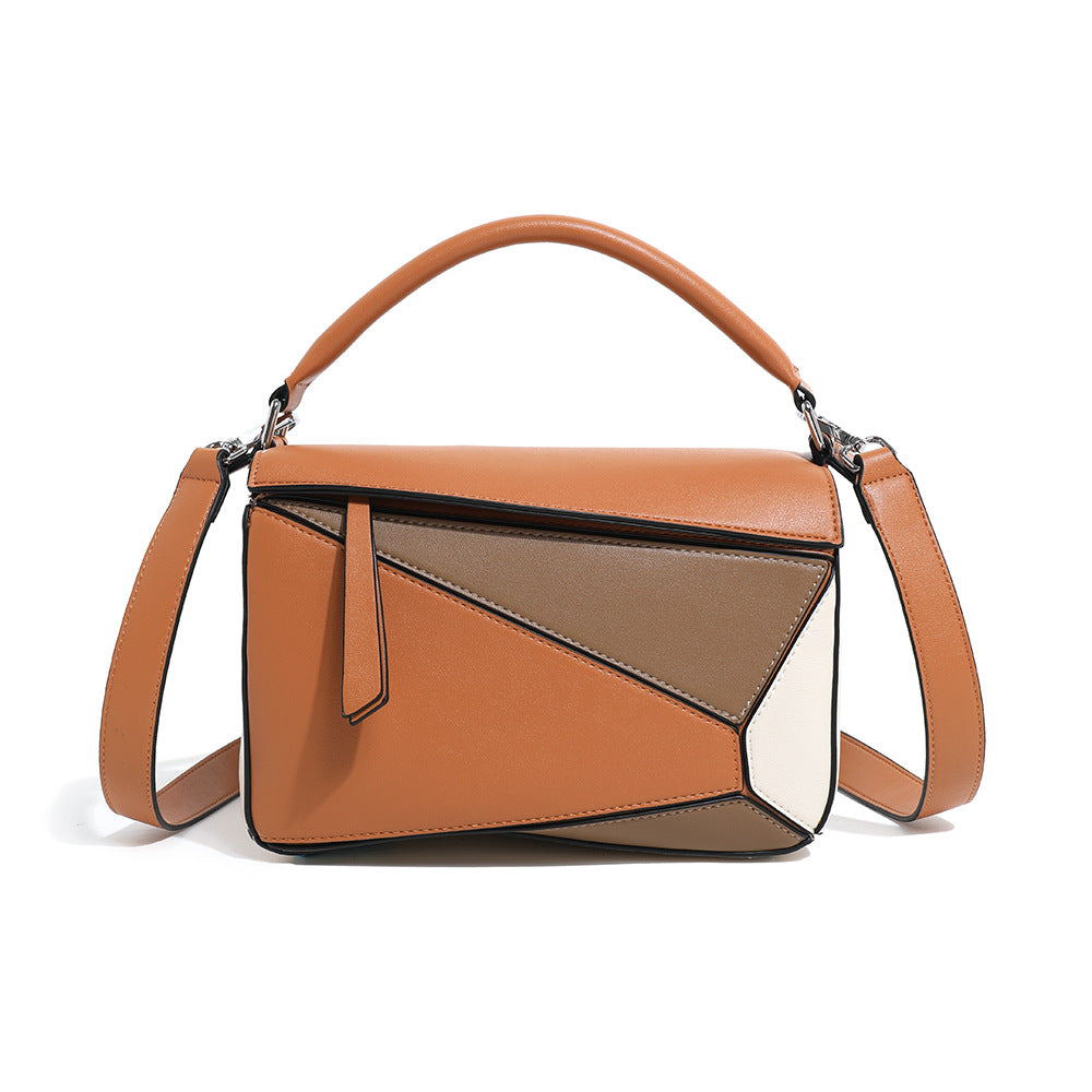 Women's Xi Geometric Stitching Portable Big Pillow Crossbody Bags