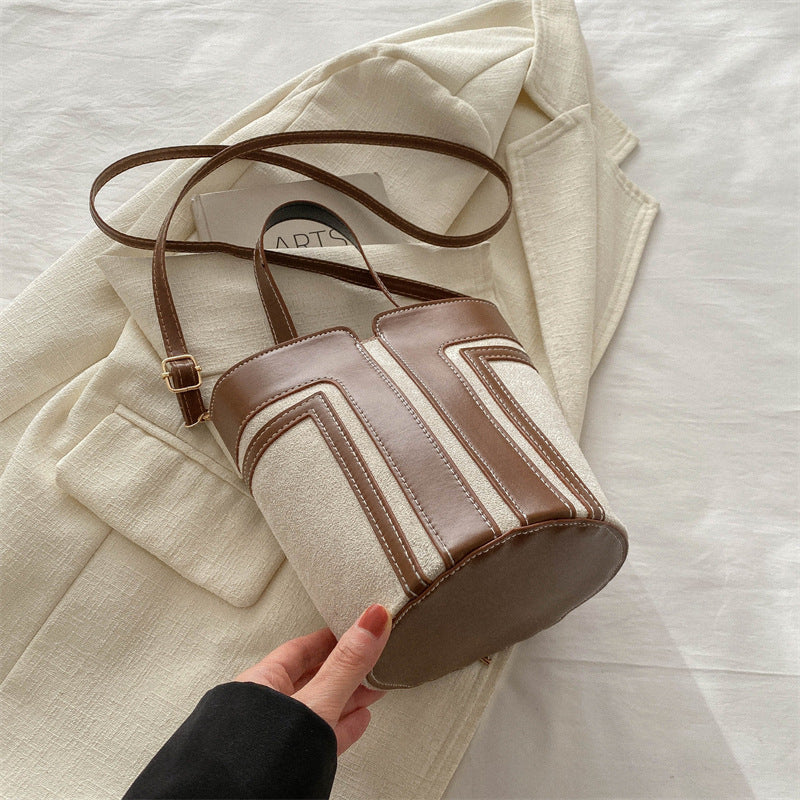 Women's Color Contrast Early Spring Niche Simple Shoulder Bags