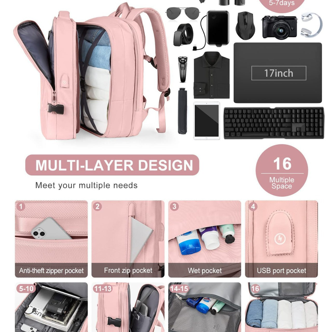 Women's & Men's & Large Capacity Computer Backpacks