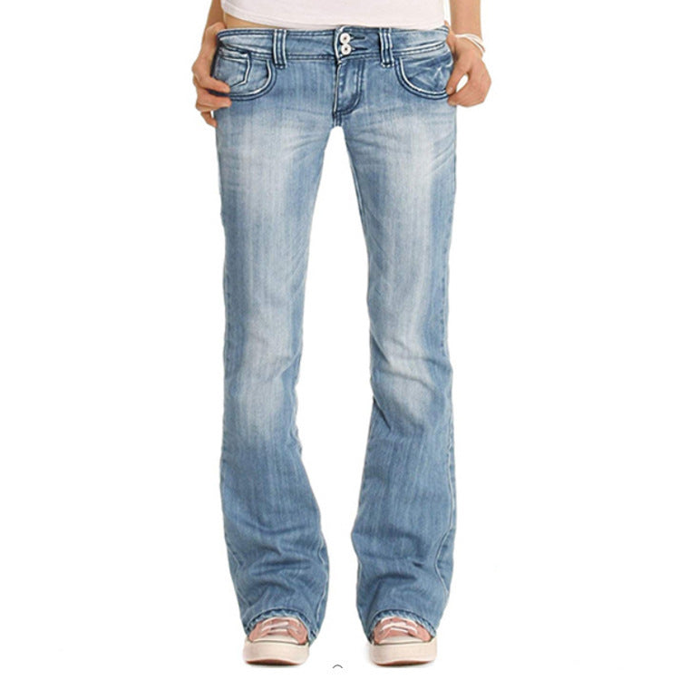 Women's Goods Stand Embroidered Slim Slimming Trousers Women's Jeans