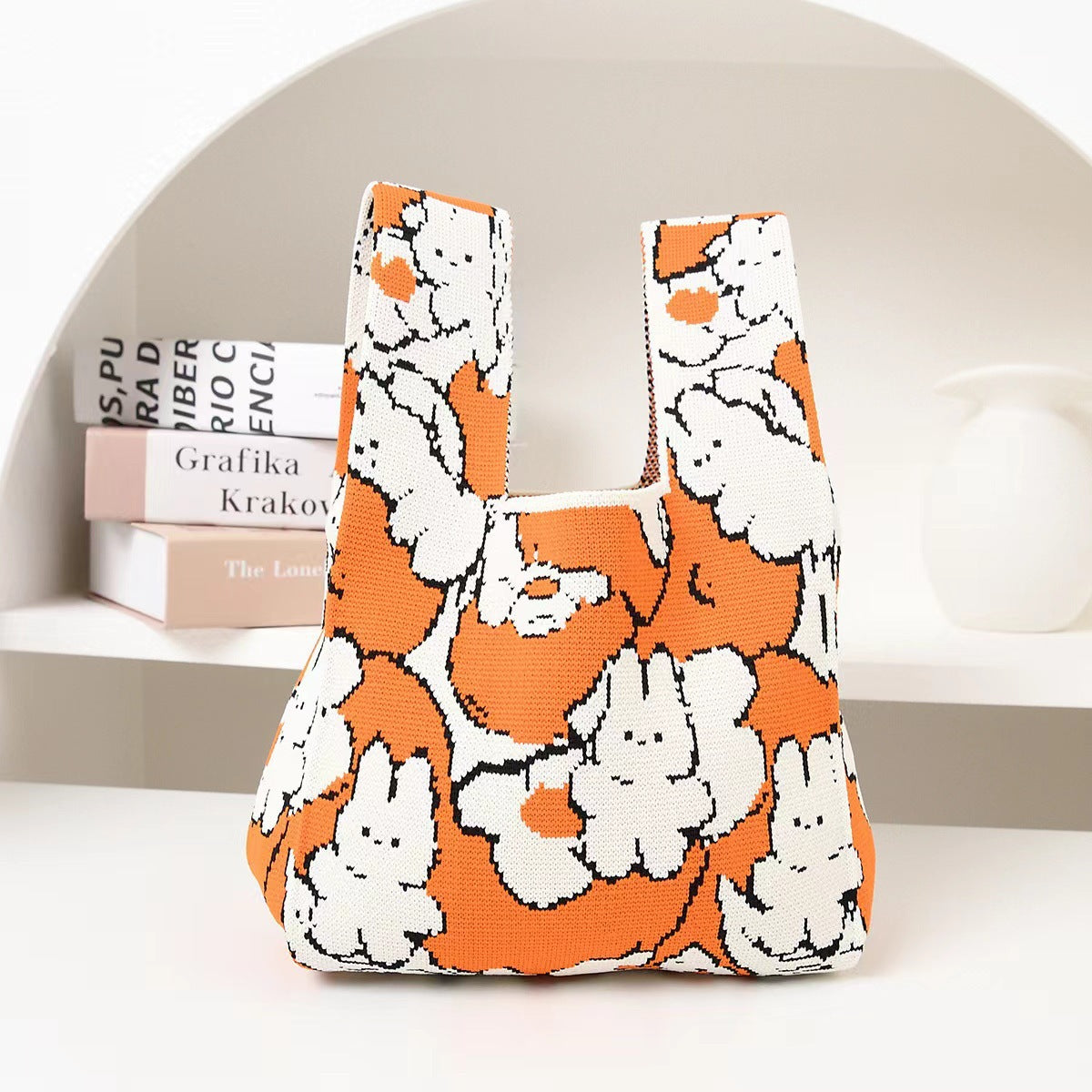 Festival Rabbit Knit Gift Packing Large Capacity Baking Tote Bags