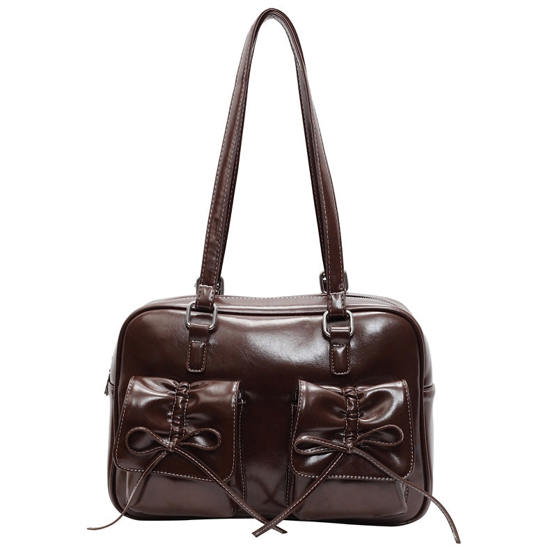 Women's Retro Large Capacity Bow Fashion Boston Backpacks