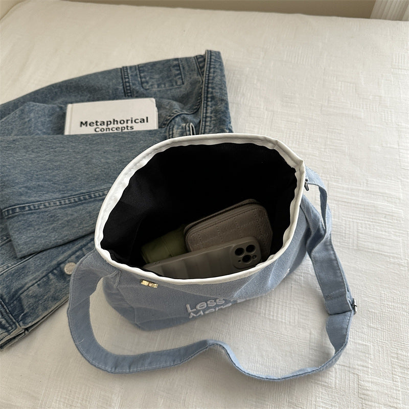 Retro Minority Denim Canvas Large Capacity Crossbody Bags