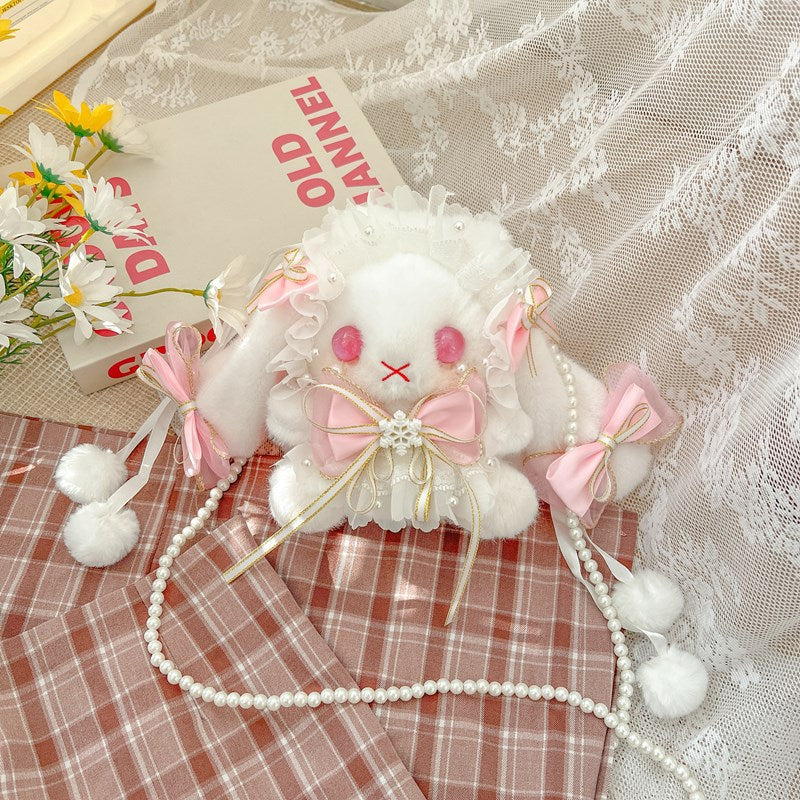 Lolita Rabbit Handmade Lop Eared Doll Crossbody Bags
