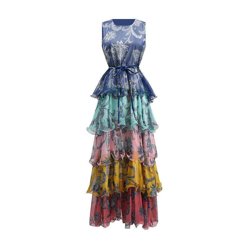 Women's Australian Autumn Halter Sleeveless Design Bohemian Retro Dresses