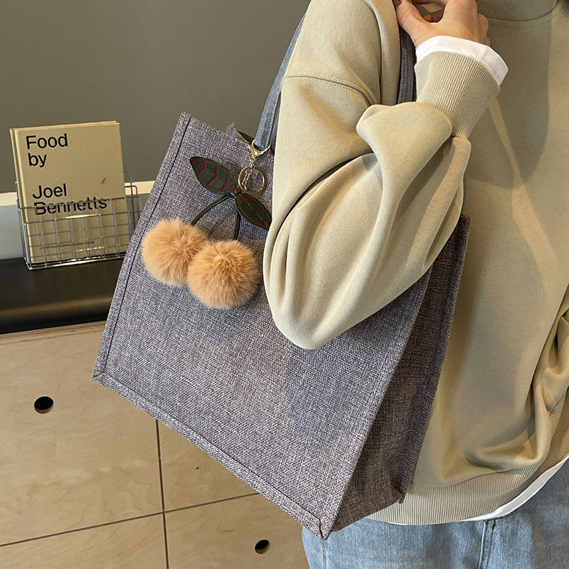 High Large Capacity Linen Fashion Female Shoulder Bags