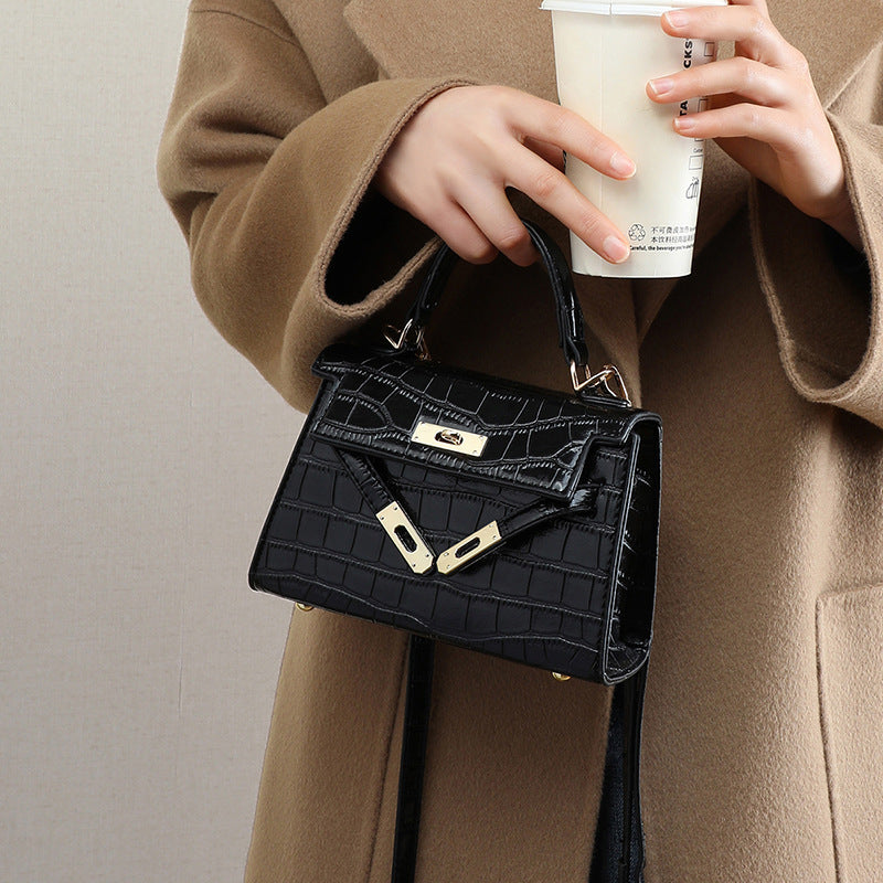 Women's Light Luxury Minority Genuine Leather Crocodile Crossbody Bags