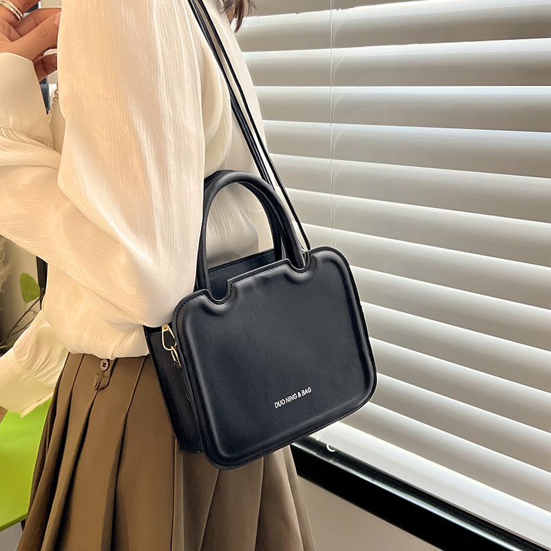 Retro Biscuit Fashionable Fashion Gilding Letters Handbags
