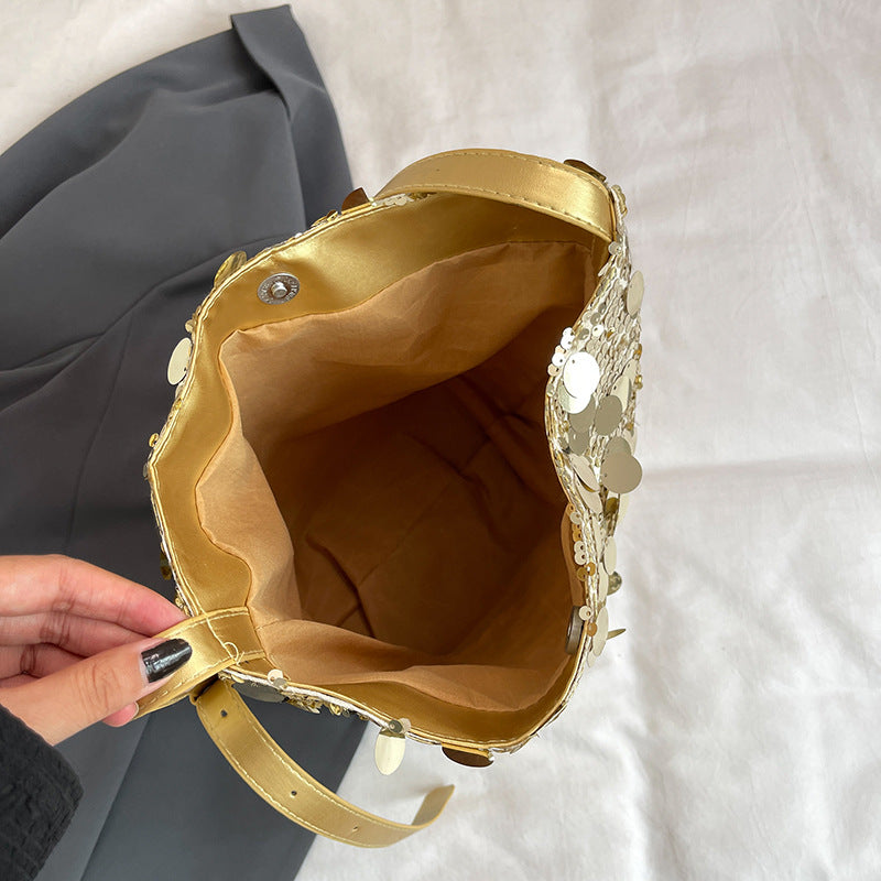 Women's Popular Sequined Design Versatile Chain Bags