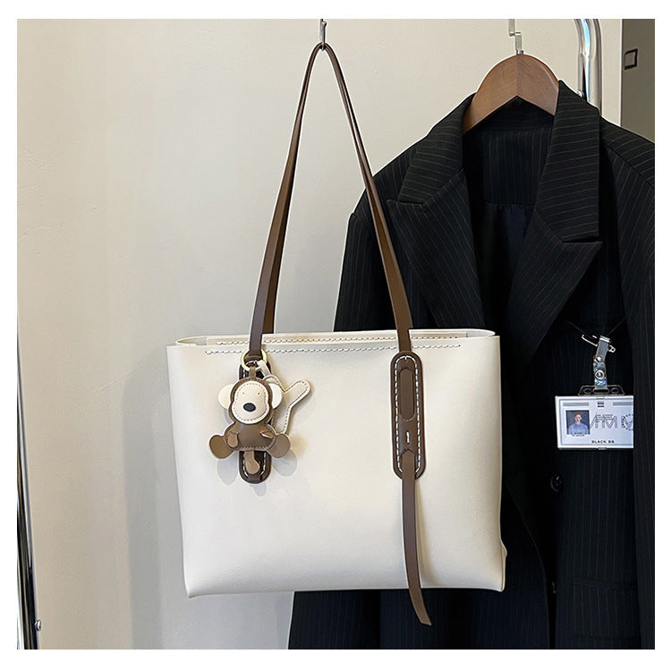 Women's Big Pocket Material Handmade Solid Color Crossbody Bags