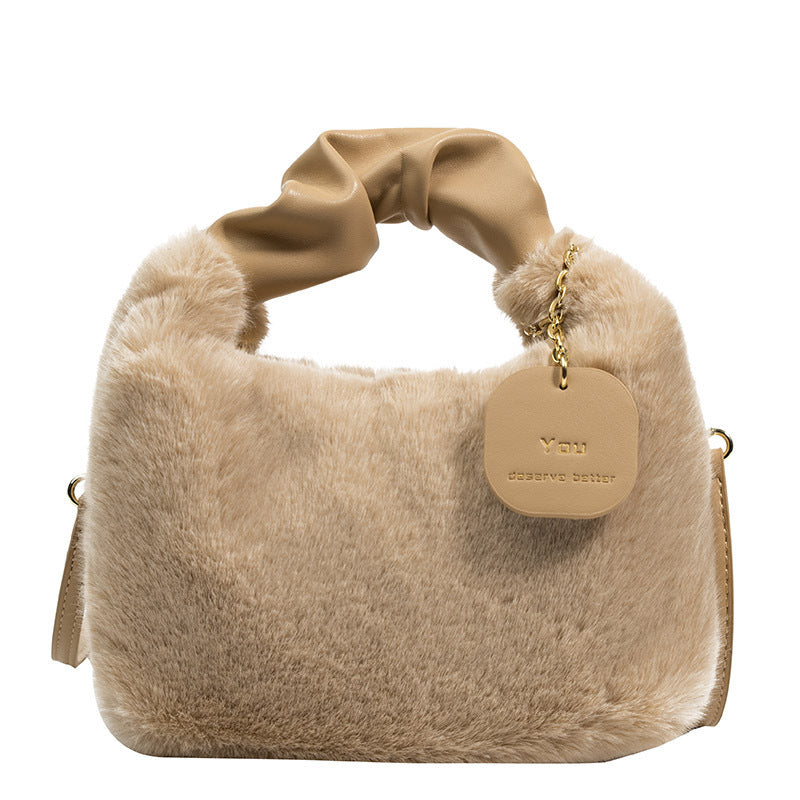Winter Fur Fashionable High-grade Plush Versatile Crossbody Bags