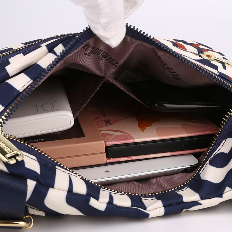 Women's Capacity Multilayer One Nylon Cloth Simple Crossbody Bags