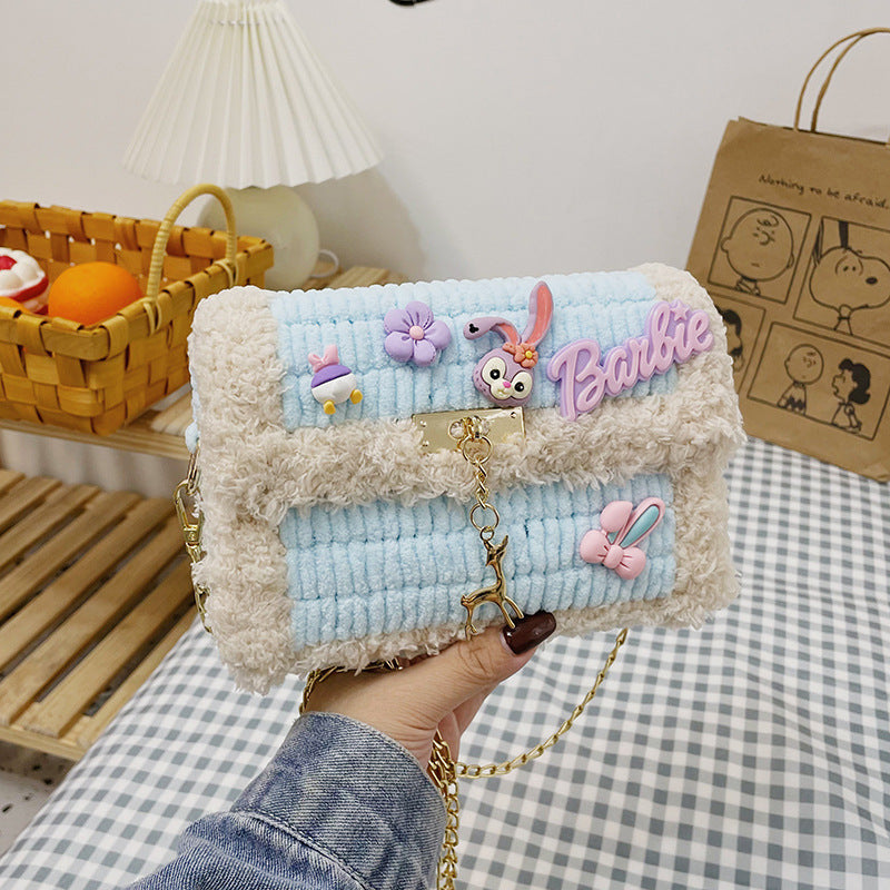 Hand-woven Cartoon Homemade Material For Free Crossbody Bags