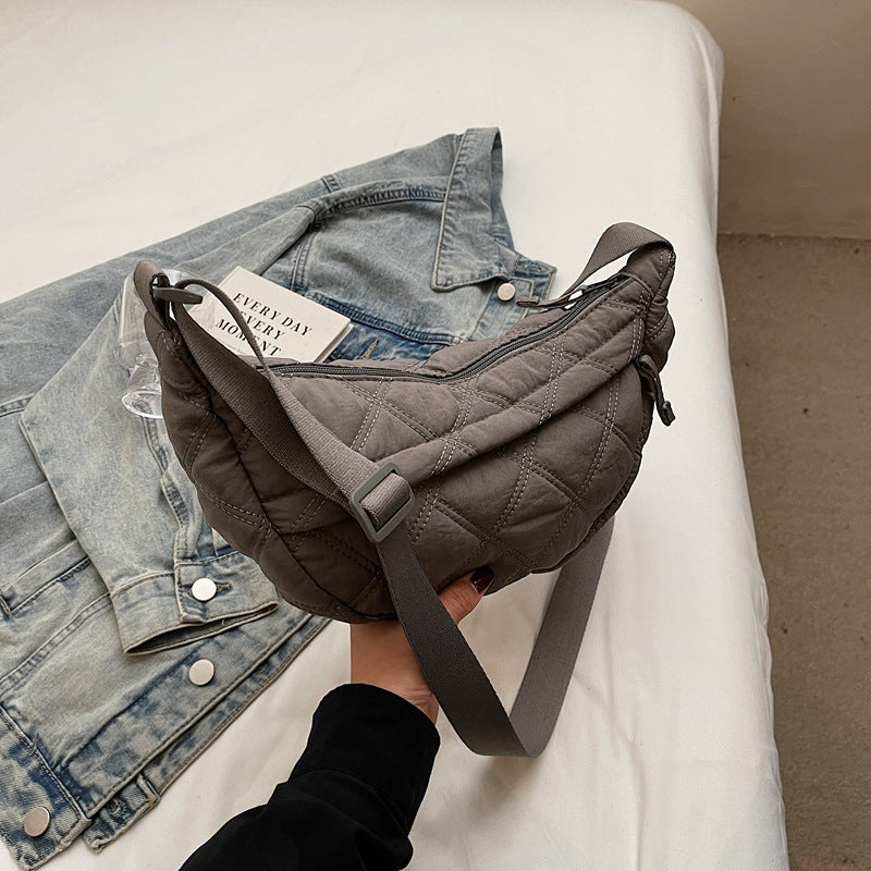 Women's Fashion Simple Western Style Solid Color Crossbody Bags