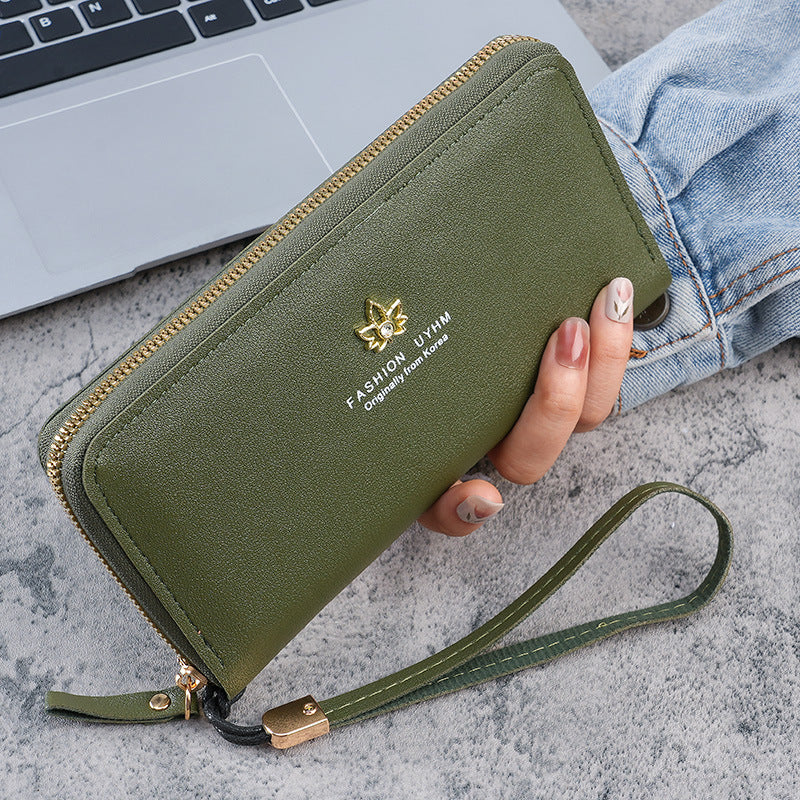 Women's Zipper Korean Style Mobile Large Capacity Ladies Wallets