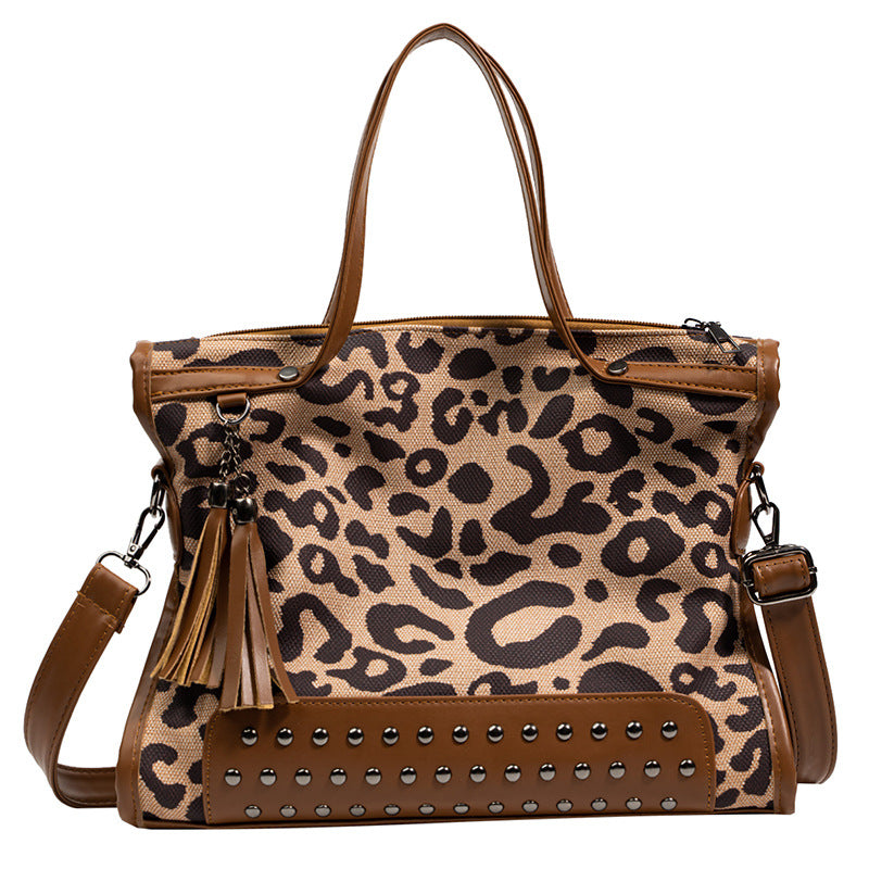 Women's Fashionable Leopard Print Style Commuter Bags