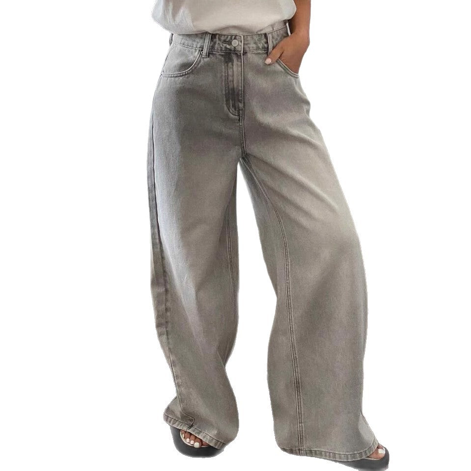 Women's Retro Lazy Autumn American High Waist Jeans