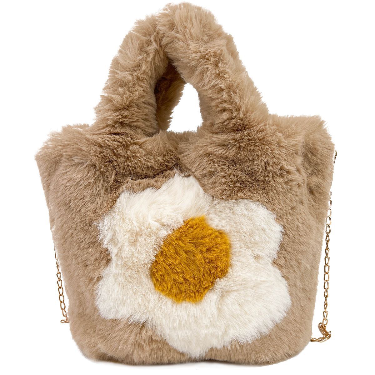 Women's Trendy Fashion Plush Portable Fur Large Crossbody Bags