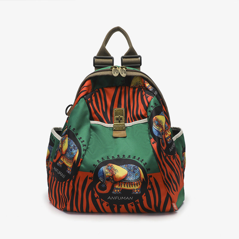 Women's Ethnic Style Waterproof Oxford Cloth Backpacks