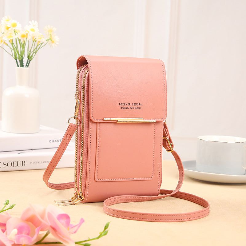 Women's Stylish Versatile Zipper Solid Color Simple Bags