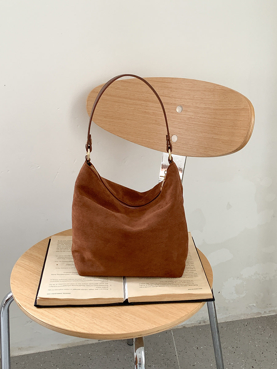 Suede Fashion Female Niche High-grade Modern Shoulder Bags