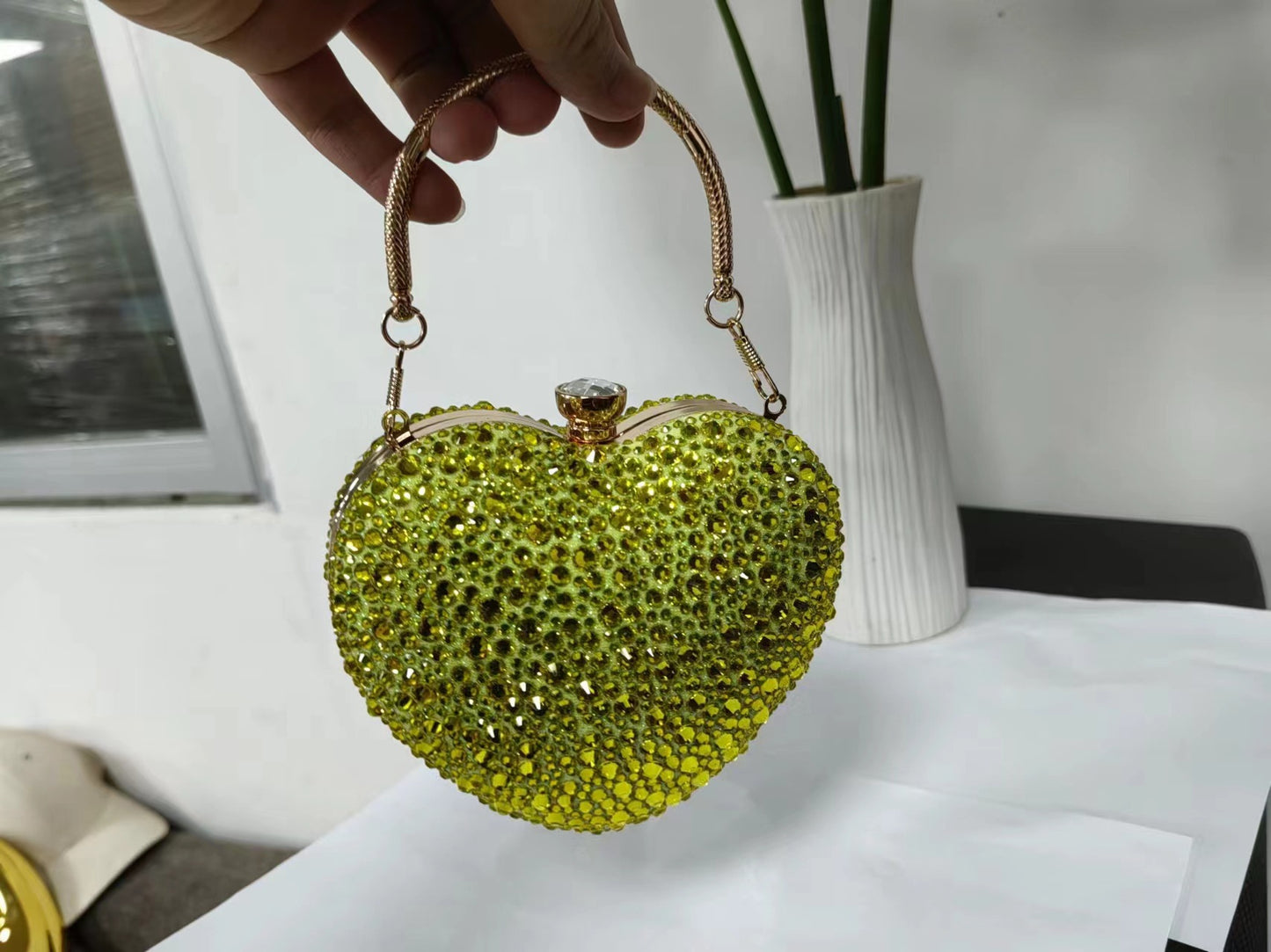 Women's Shape With Diamond Acrylic Dinner Elegant Crossbody Bags